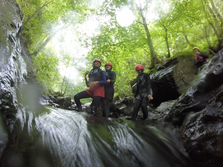 Standing on top of a waterfall on the Gorge